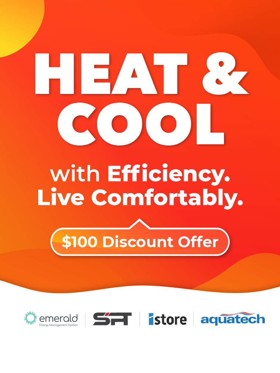 Enjoy efficient heating and cooling with savings of up to $100 for enhanced comfort in your home