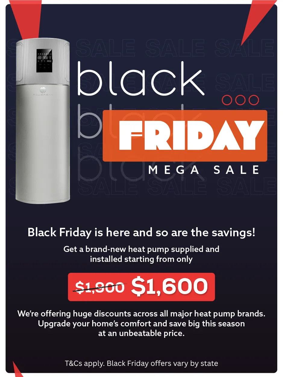 Black Friday sale banner featuring bold text and festive graphics promoting discounts and special offers.