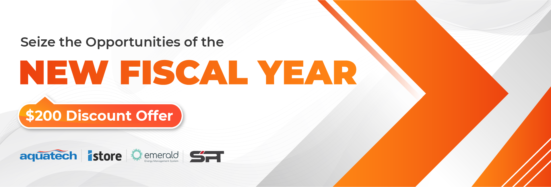 New Fiscal Year - $200 Discount Offer Banner Desktop
