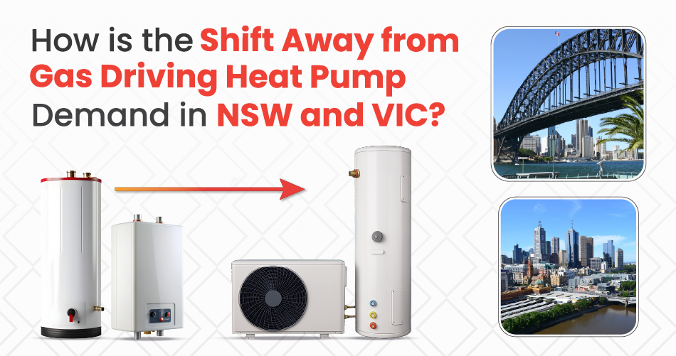 image representation of the shift from gas to heat pumps in New South Wales and Victoria