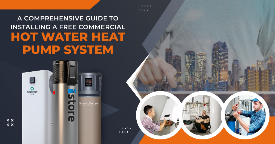 Install Free commercial hot water heat pump system