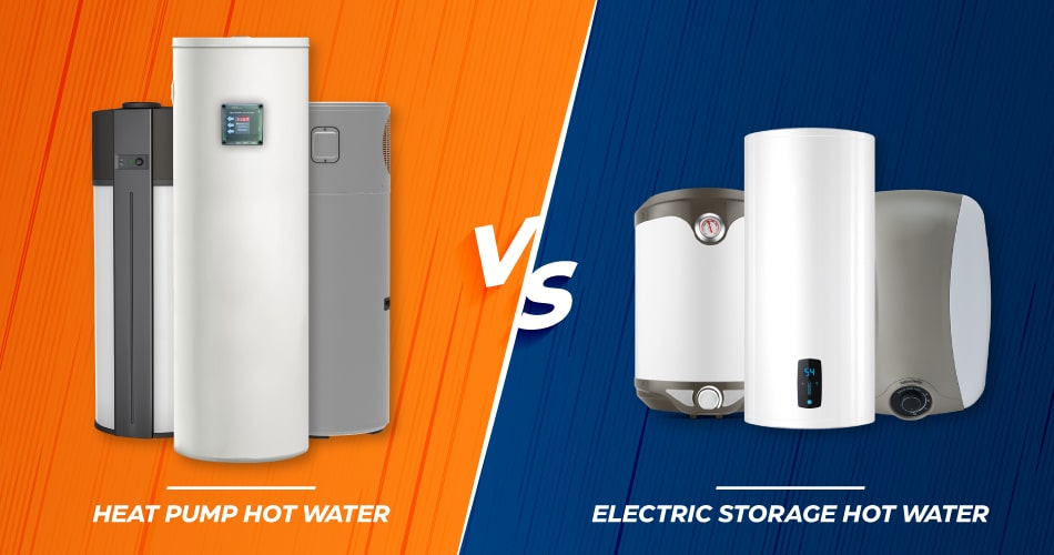 heat pump hot water vs electric storage hot water