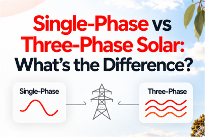 Step-by-step infographic showing how Australian homeowners can check whether their property has single-phase or three-phase power.