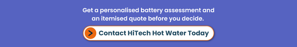 Call-to-action banner for a personalised solar battery assessment and itemised quote.