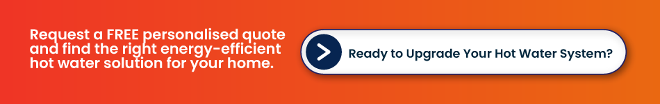 Call-to-action banner encouraging Queensland homeowners to request a free personalised quote for an energy-efficient heat pump hot water system.