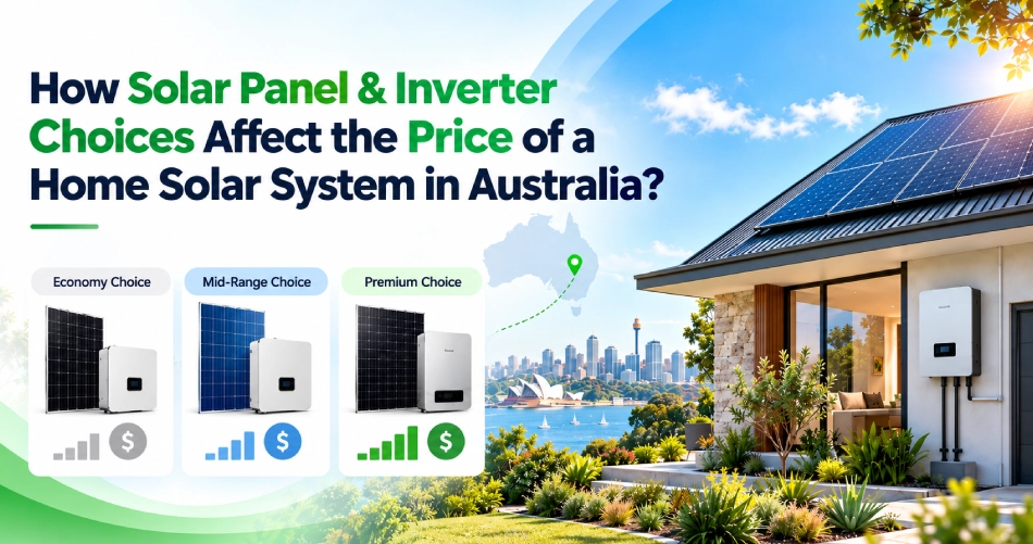 Australian home with economy, mid-range and premium solar panel and inverter options.