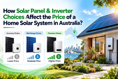 Australian home with economy, mid-range and premium solar panel and inverter options.