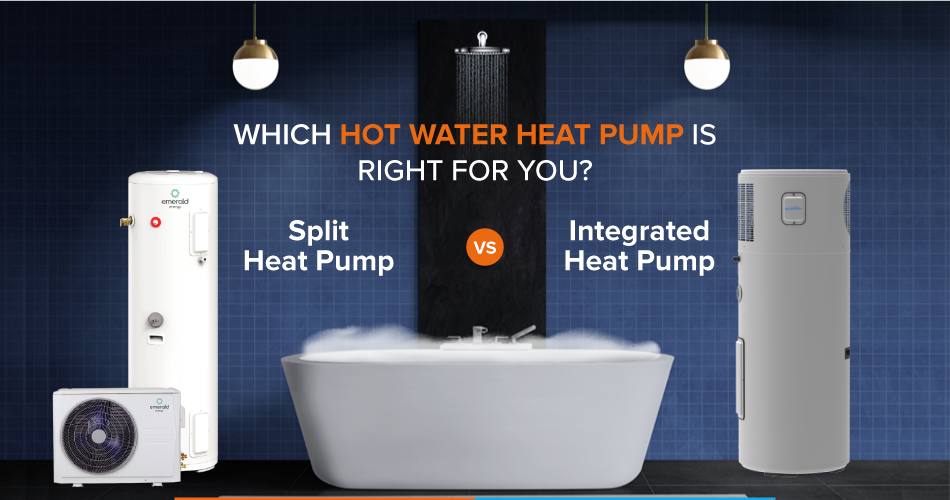 split vs integrated hot water heat pump
