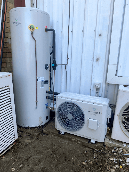 Emerald 200L heat pump installation6