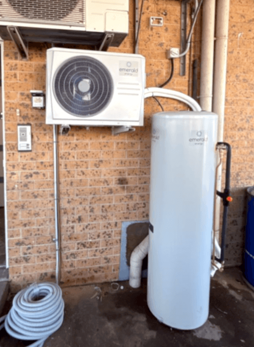 Emerald 200L heat pump installation3