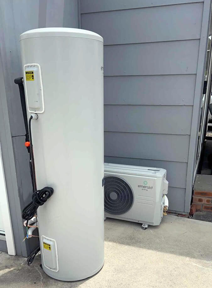 Emerald 200L heat pump installation5