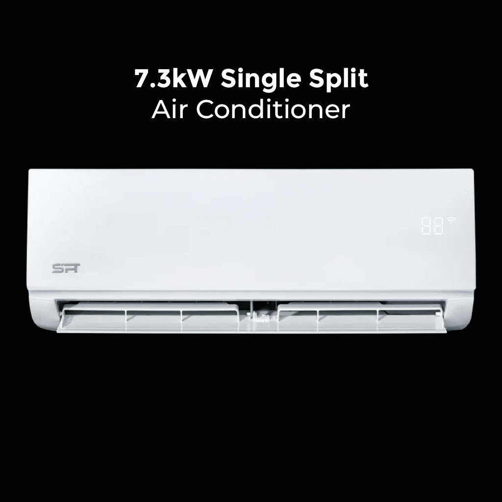 spt air conditioner in a clean white finish, offering efficient cooling solutions with a stylish appearance