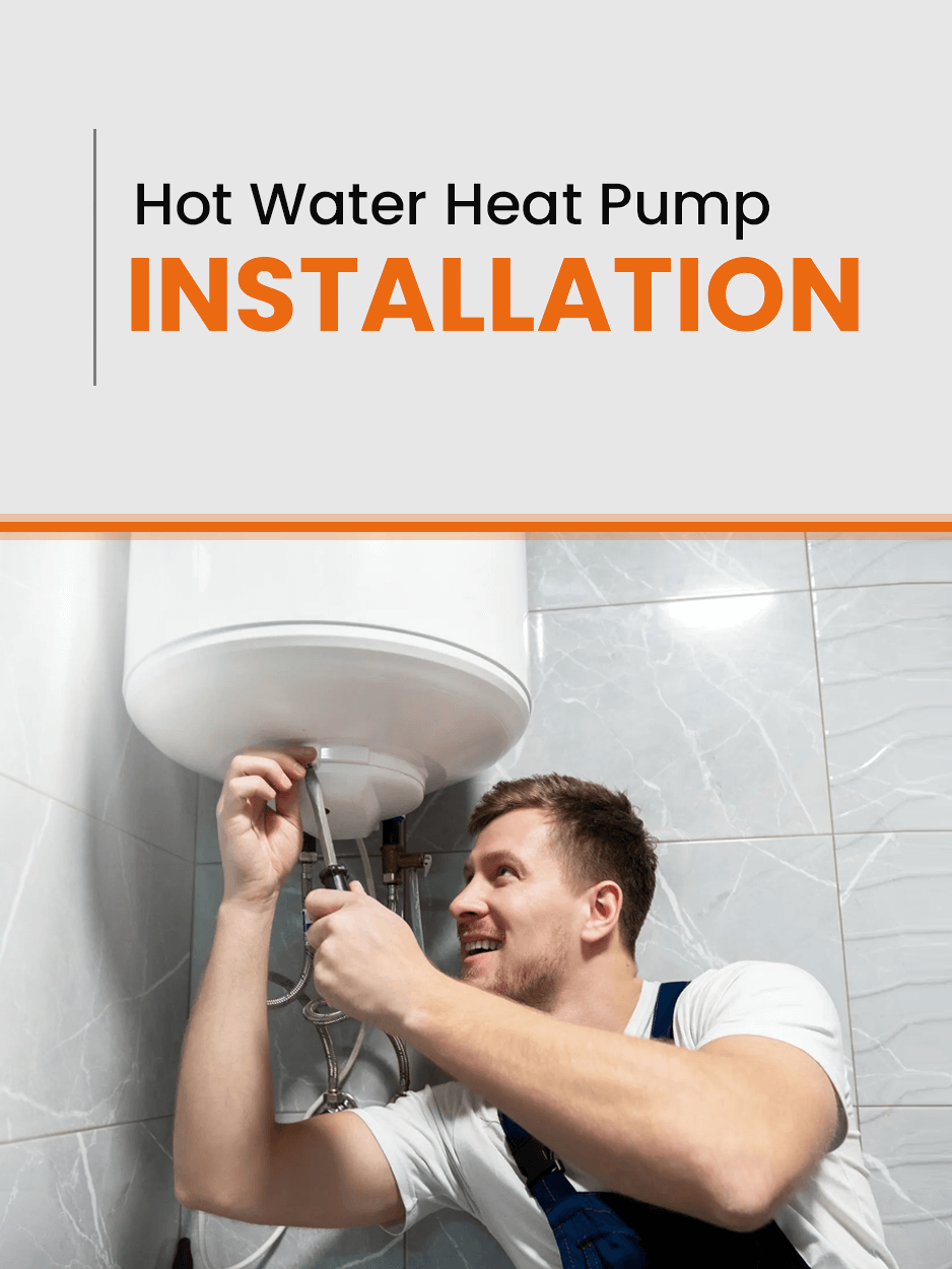 Hot water heat pump installation mobile