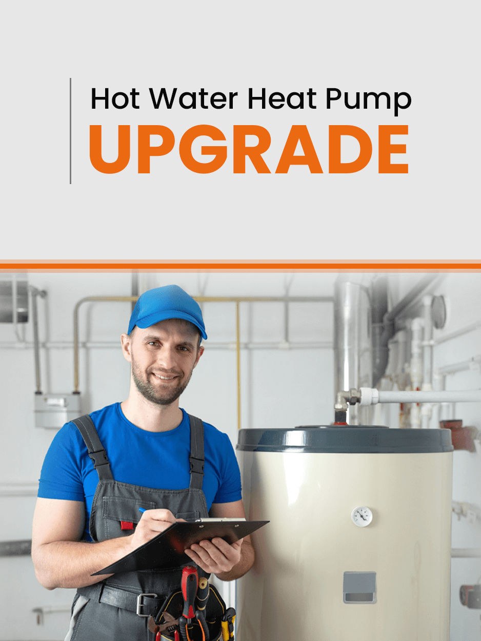 Hot water heat pump upgrade mobile